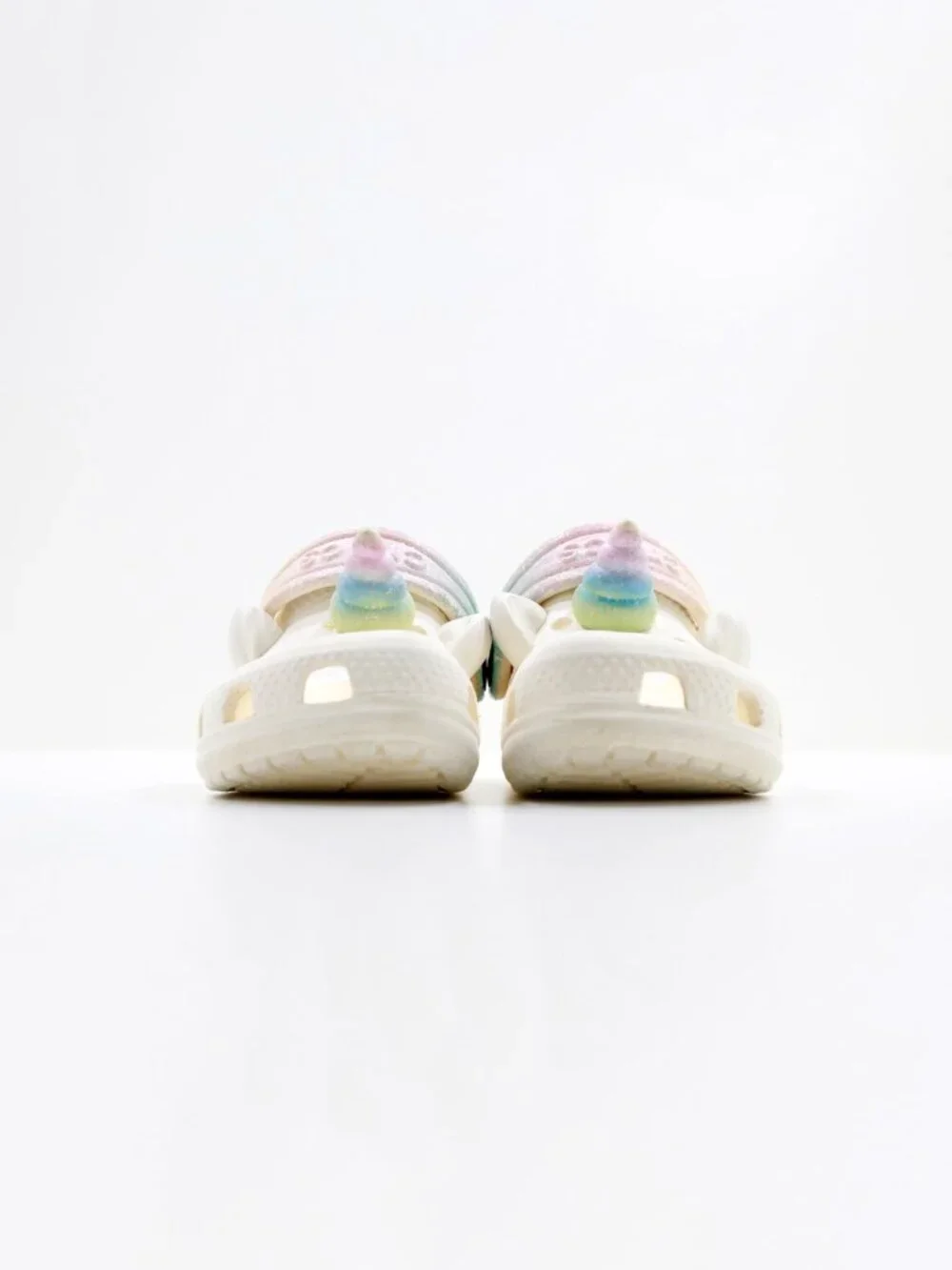 Crocs I Am Rainbow Unicorn White Rubber Clogs - Toddler 5